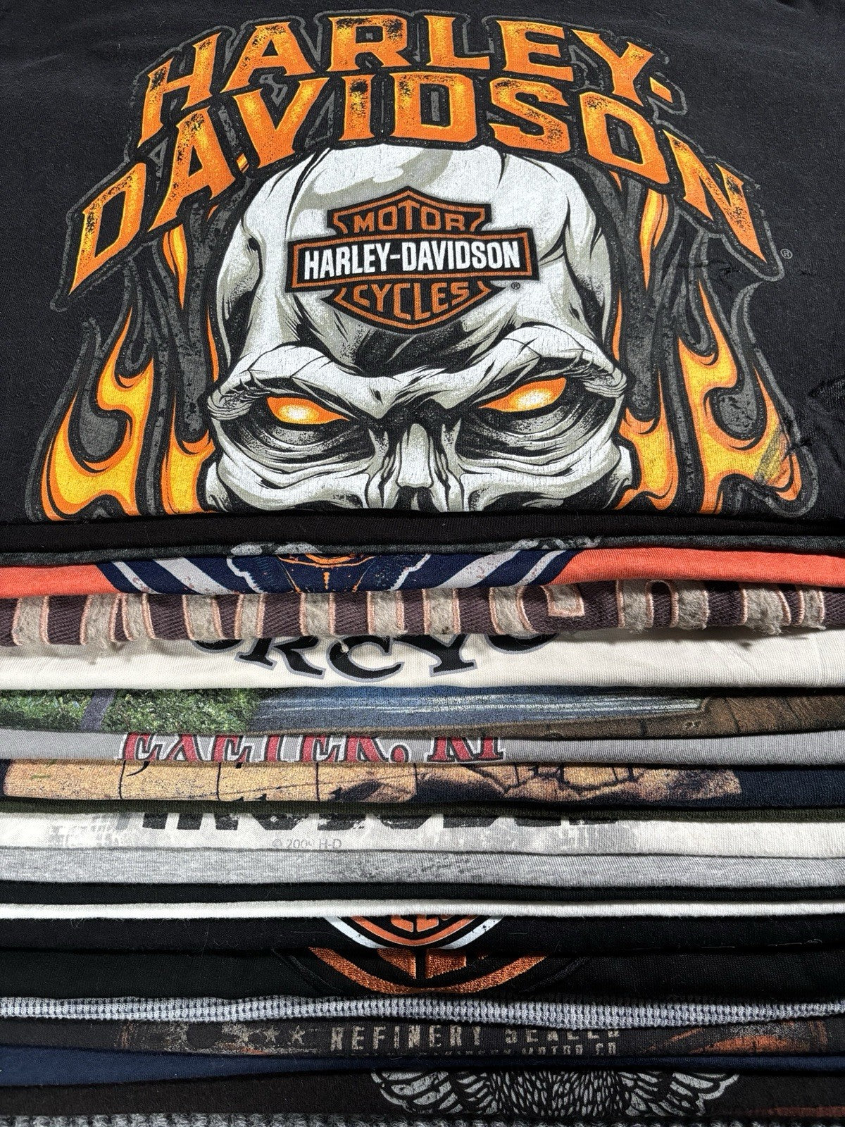 Vintage 90s 00s Harley Davidson Sleeveless Or Distressed T-Shirt Lot of 20 USA