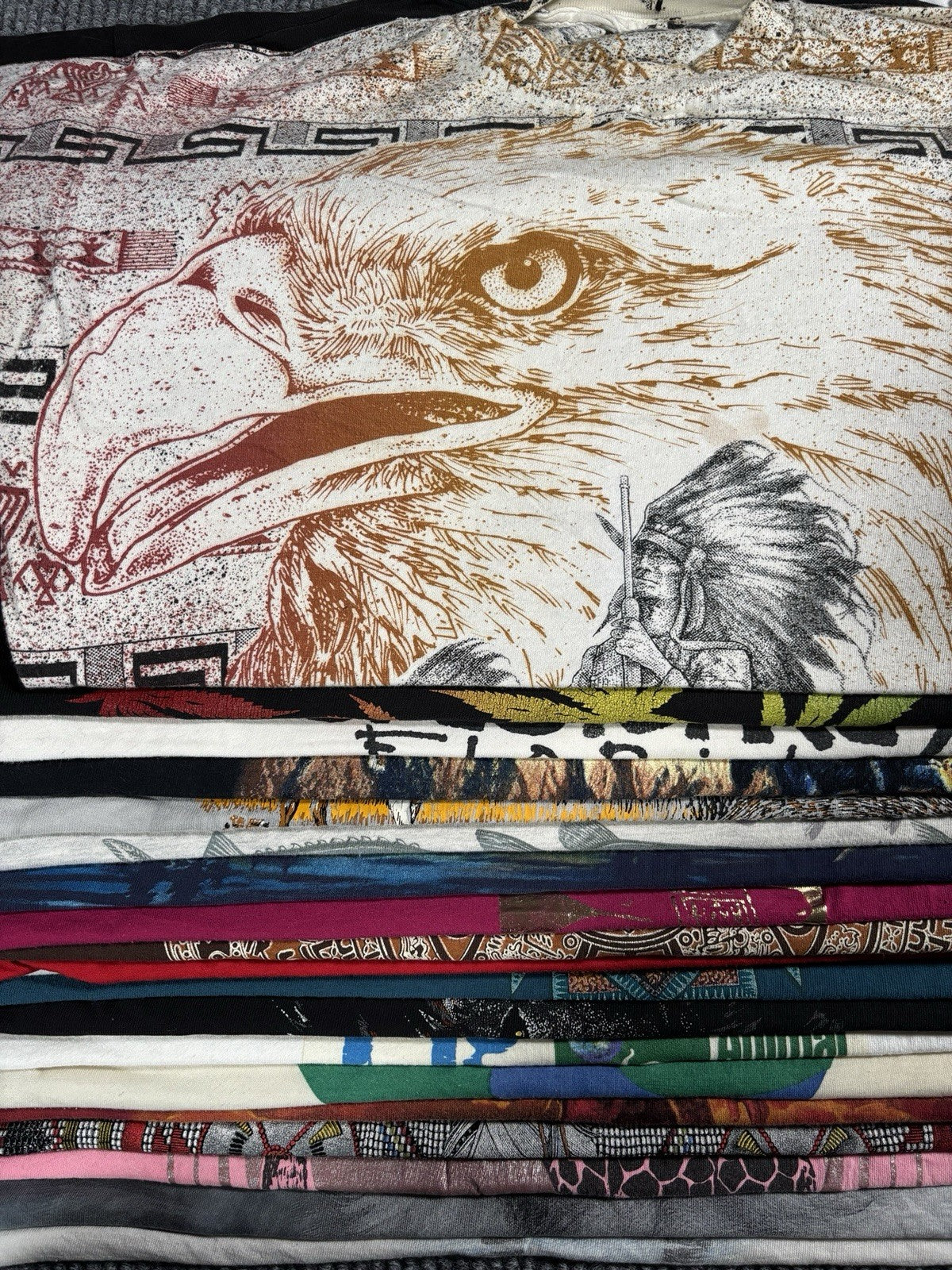 Vintage Nature Animal T-Shirt Lot of 20 | The Mountain Wildlife USA Mix Sizes