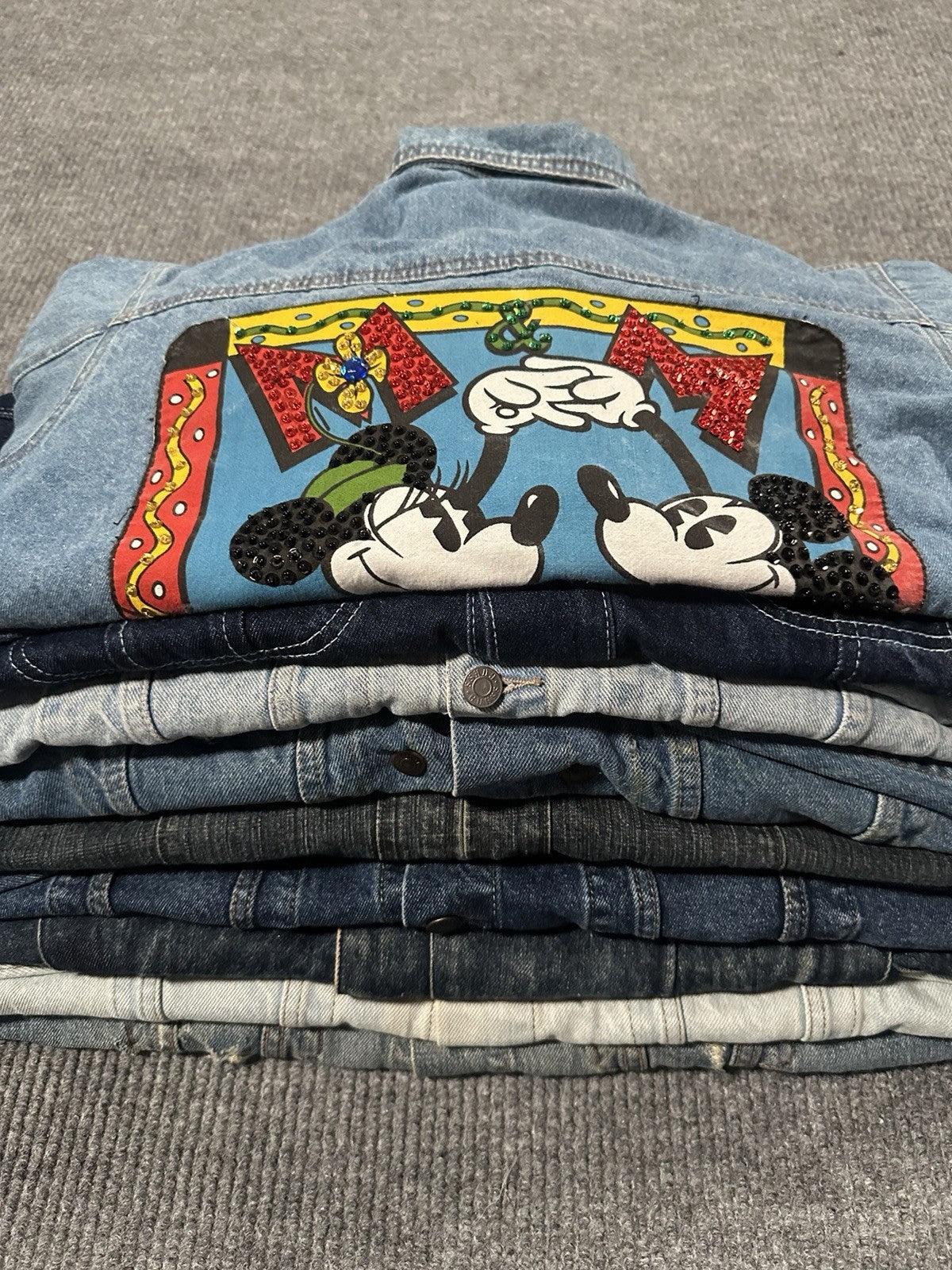 Vintage Denim Jacket Lot (9) Levi’s Disney Guess Phat Farm Y2K 90s USA