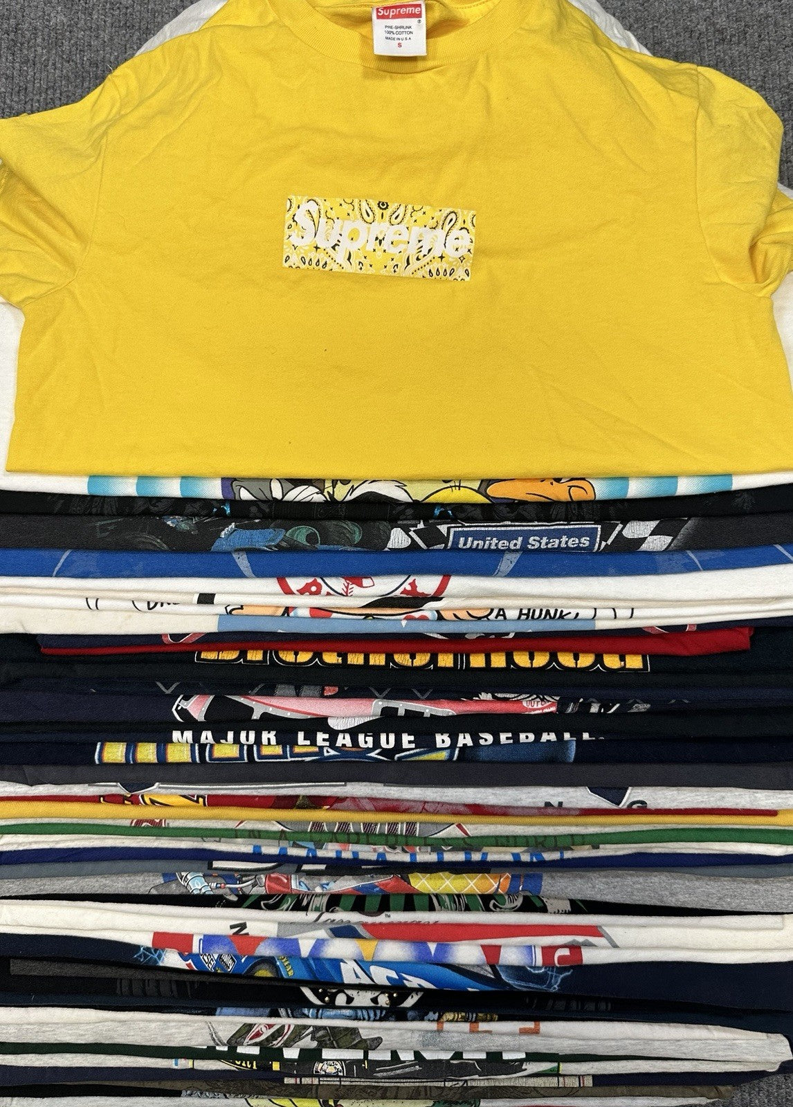Vintage Y2K & Hype Graphic T-Shirt Lot (50) Supreme Affliction Billabong Fox