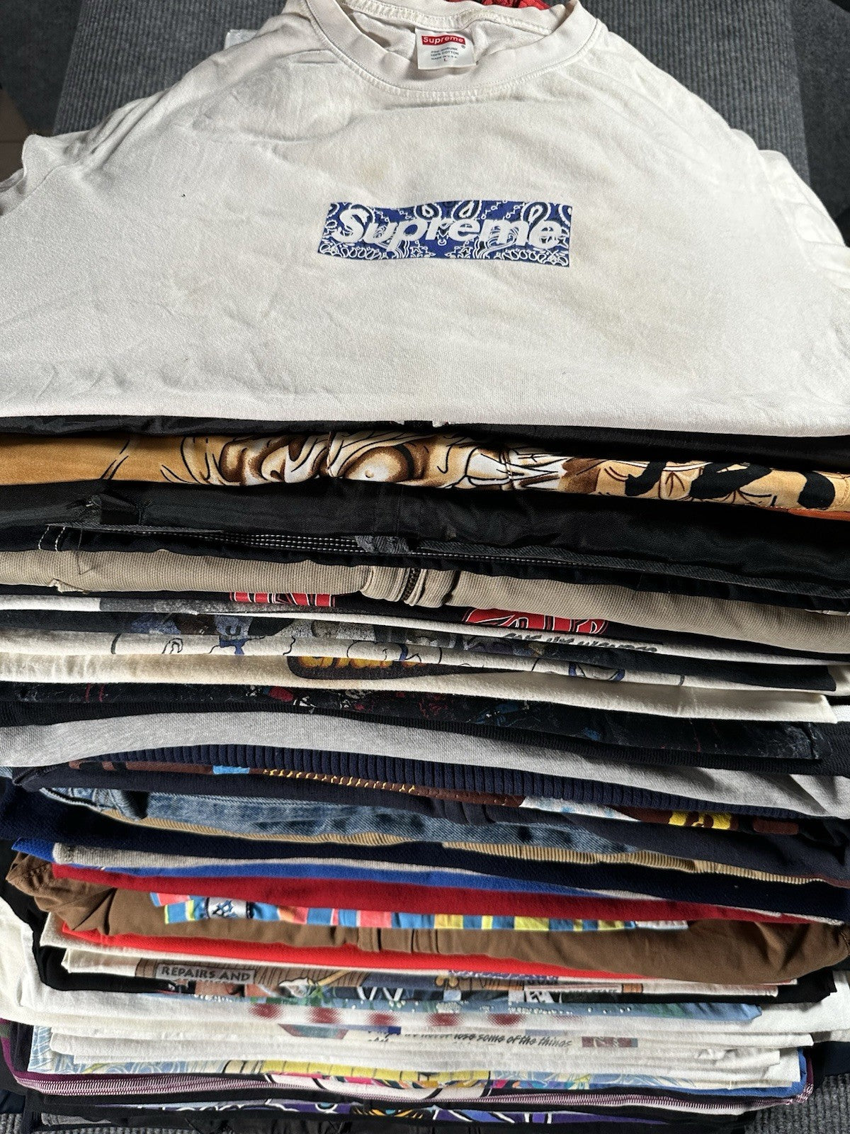 Vintage Y2K & Hype Graphic T-Shirt Lot (50) Supreme Affliction Billabong Fox