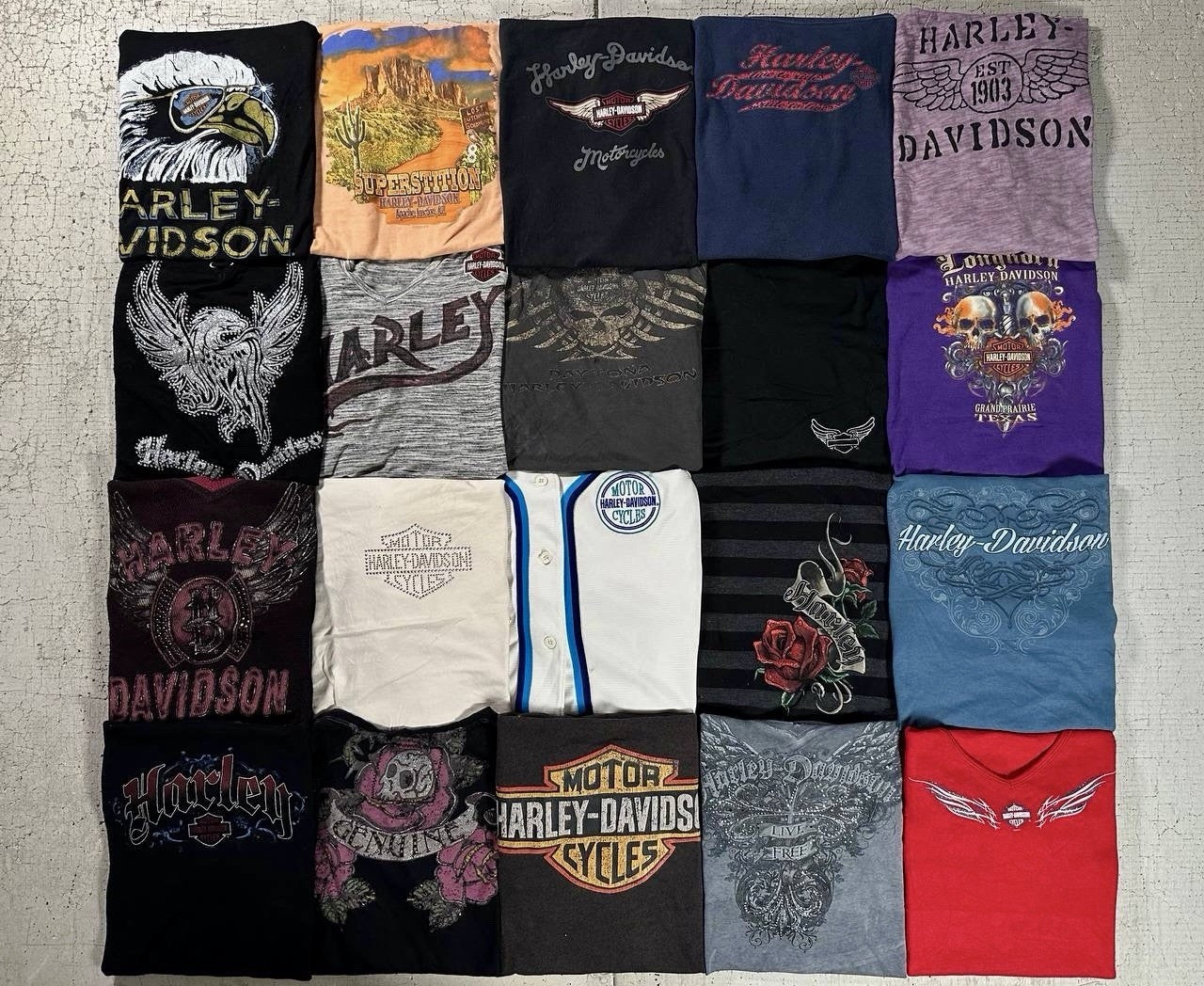 Vintage 90s-00s Harley Davidson Women’s T-Shirts Lot of 20 Mixed Sizes Rare