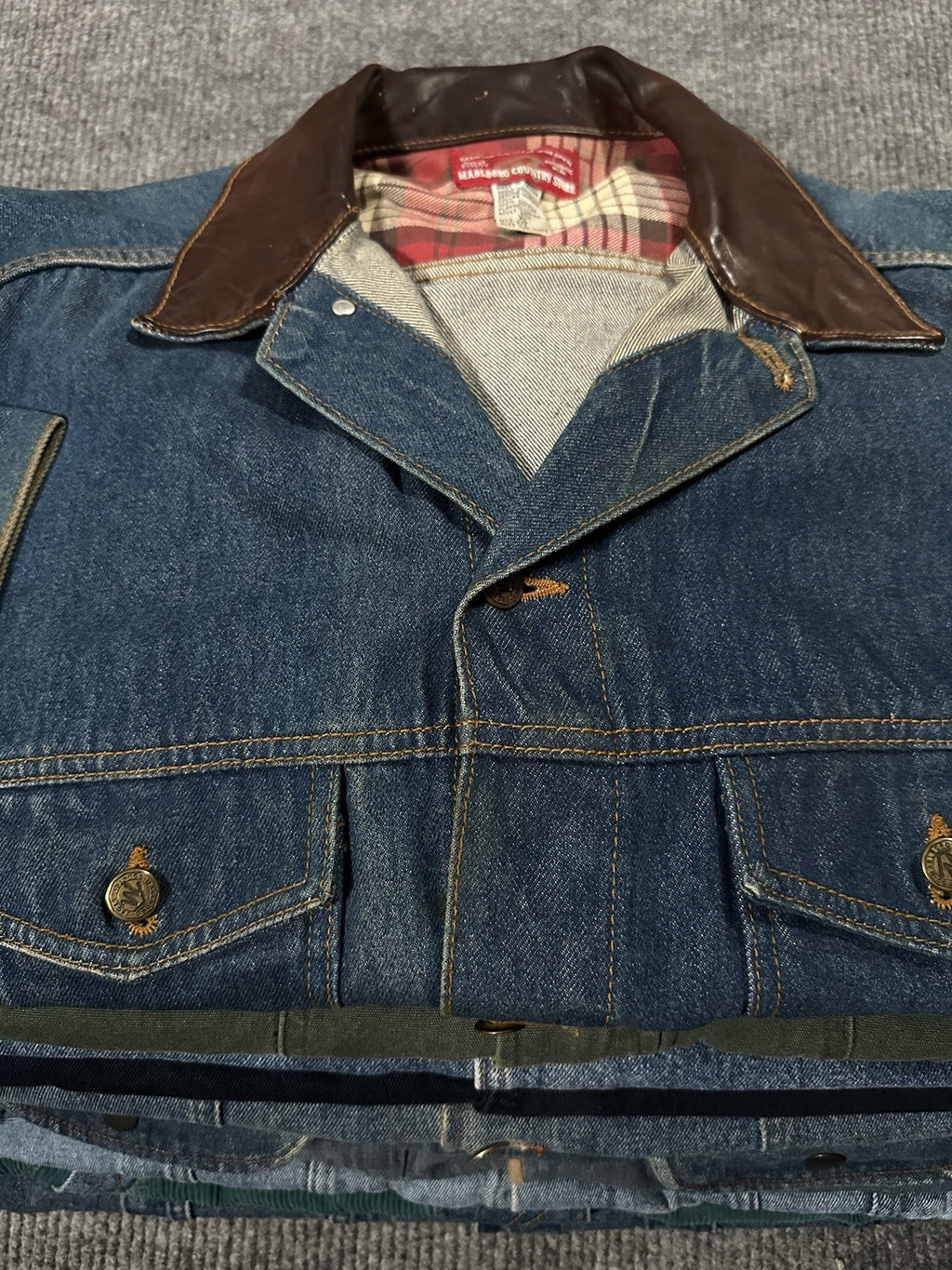 Vintage Denim Jacket Lot (10) Marlboro Wrangler Guess Cabela’s Y2K 90s USA