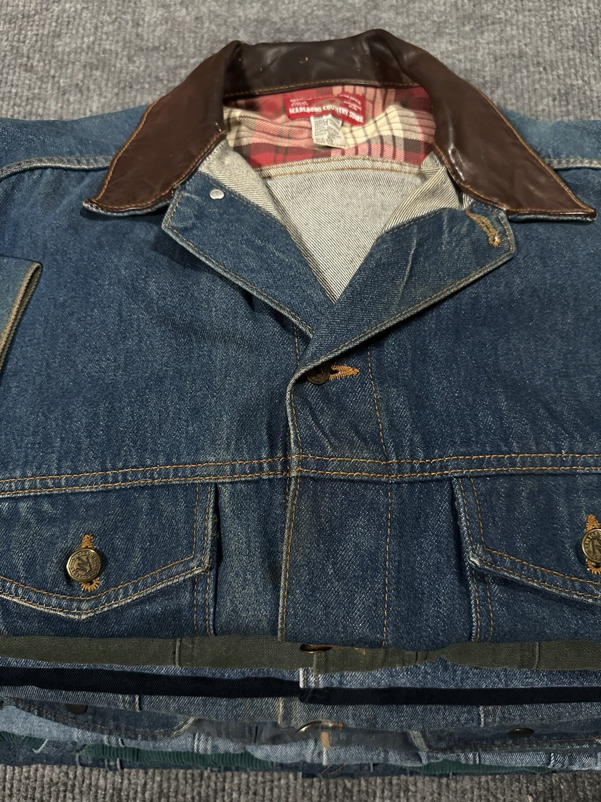 Vintage Denim Jacket Lot (10) Marlboro Wrangler Guess Cabela’s Y2K 90s USA