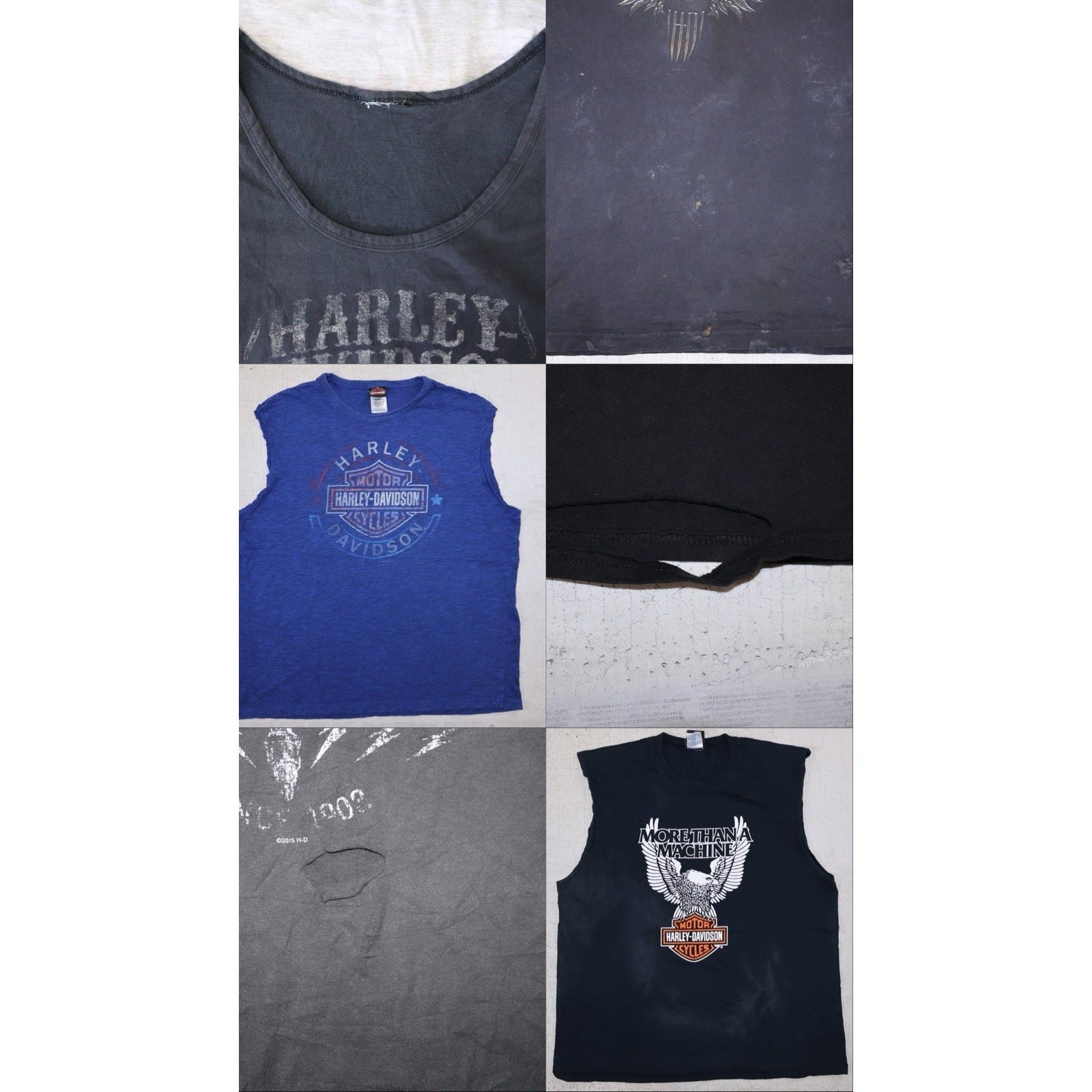 Harley Davidson Distressed & big sizes tees